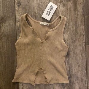 Nude distressed Tank, 12th tribe
